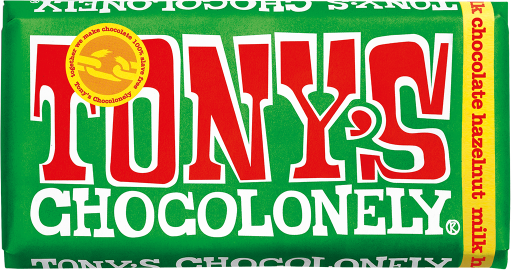 Chocolate Tony's con leche y avellanas 32% 180gr