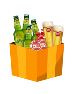 Pack 24 Botellas Super Bock Limon + 2 Destapadores + 2 Vasos + 5 Posa Vasos